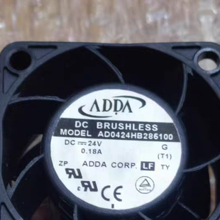 ADDA 4028 24V 0.18A AD0424HB285100 2线 大风量风扇40/40/28MM