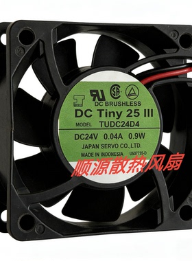 SERVO TUDC24D4 DC24V 0.9W 0.04A 6025 6CM安捷伦变频器散热风扇