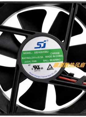 SJ风机SB240825BU CNR008 24V 0.3A 8025 8CM变频器散热风扇
