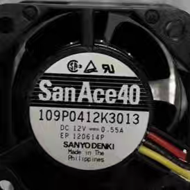 109P0412K3013 4028 12V 0.55A 4CM 三线服务器散热风扇