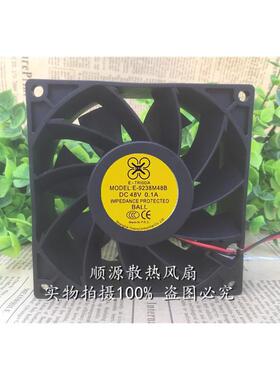 全新E-TRISD E-9238M48B 9038 48V 9CM 变频器 机箱滚珠 散热风扇