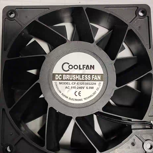 COOLFAN CF-E12038S22H AC 110-240V 6.0W 12厘米散热风扇EC风扇