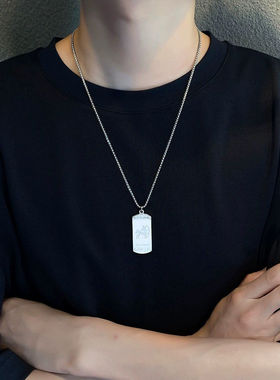 钛钢不掉色十二星座男士项链潮牌时尚百搭挂坠高级感男生吊坠配饰