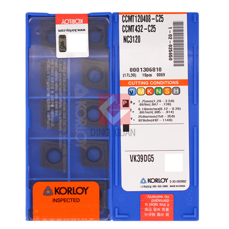正品 韩国克洛伊 数控刀片 CCMT120408-C25 NC3120