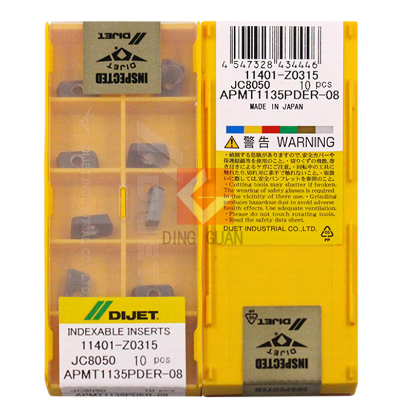 正品 DIJET 日本黛杰 数控刀片 APMT1135PDER-08 JC8050