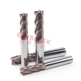 4刃古铜色涂层 55度整体合金钨钢铣刀