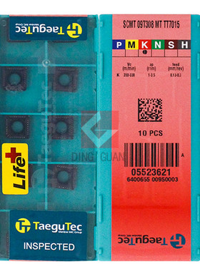 正品 韩国特固克 Taegutec 数控刀片 SCMT09T308 MT TT7015