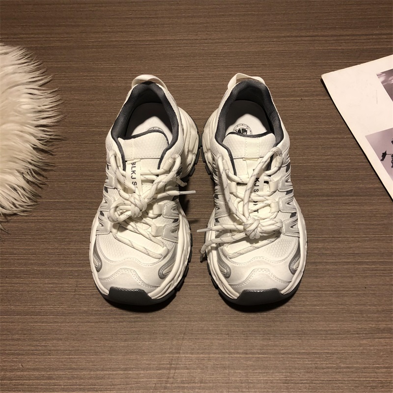 复古做旧捆绑老爹鞋女款2025冬季新款百搭厚底增高休闲鞋运动女鞋