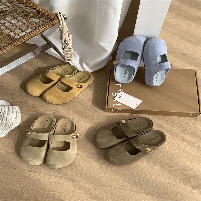 勃肯拖鞋女春夏外穿2026年新款平底包头半拖鞋一脚蹬懒人拖鞋,女鞋,包头拖,淘宝优惠券,粉丝福利购,淘宝优惠卷