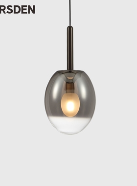 马斯登主卧卧室床头吊灯高级感轻奢现代简约玻璃艺术餐厅单头餐吊