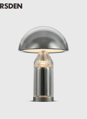 马斯登蘑菇台灯卧室床头灯充电客厅书房创意装饰三段调光现代简约