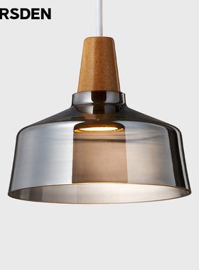 马斯登现代简约创意实木玻璃吊灯餐厅吧台灯设计师装饰艺术吊灯具