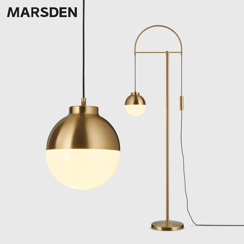 马斯登创意落地灯卧室书房落地灯 可调节式落地灯 客厅艺术落地灯