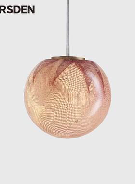 马斯登手工玻璃卧室床头小吊灯高级感现代餐厅吧台设计师吊线灯具