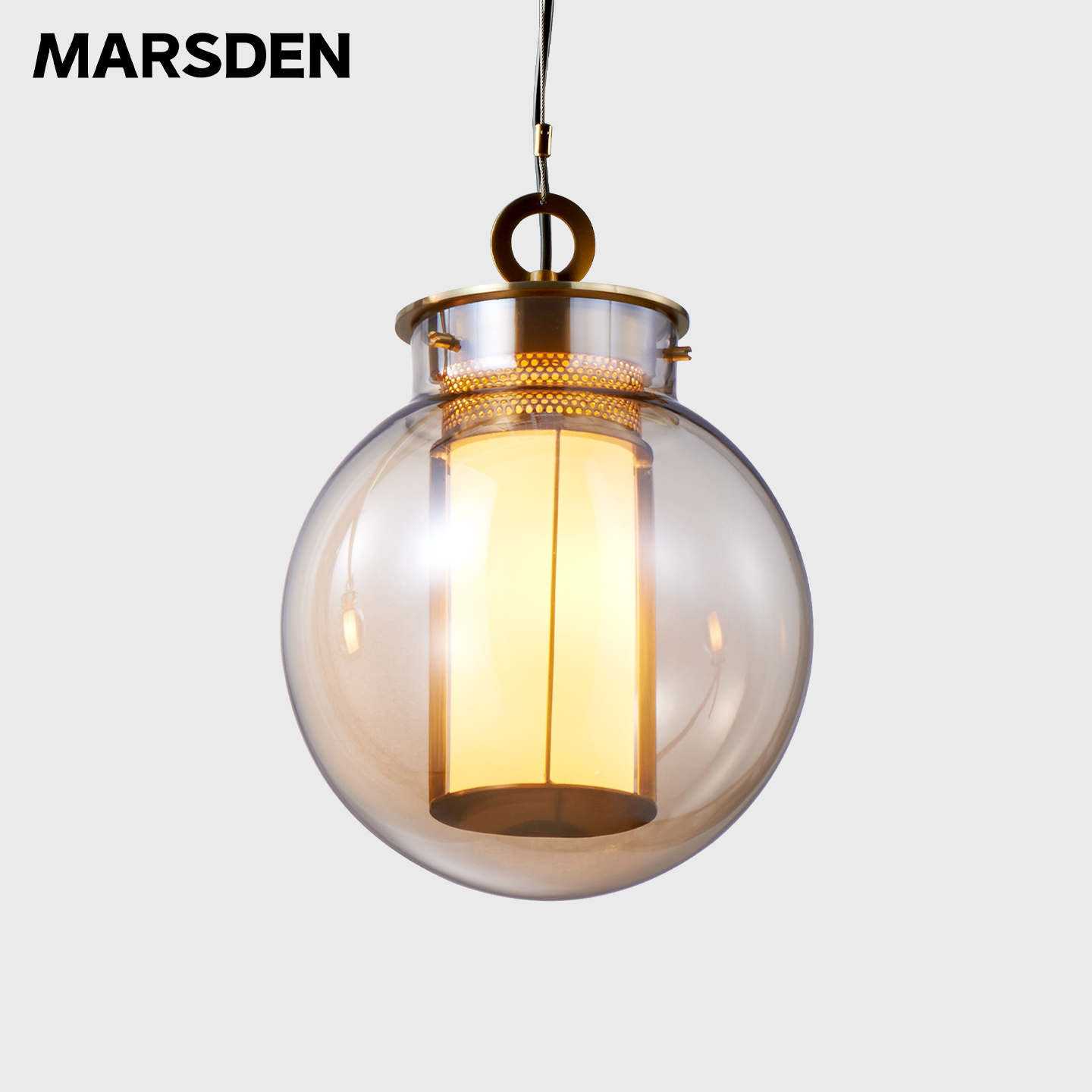 马斯登现代玻璃卧室吊灯艺术灯具