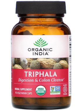现货美国 Organic India Triphala 印度醋栗诃子油榄仁三果宝
