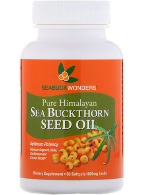 美国 SeaBuckWonders SeaBuckthorn seed oil 沙棘籽油500mg60粒
