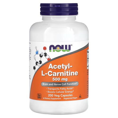美国Now Foods L-carnitine ALC乙酰左旋肉碱 500mg200粒素食胶囊