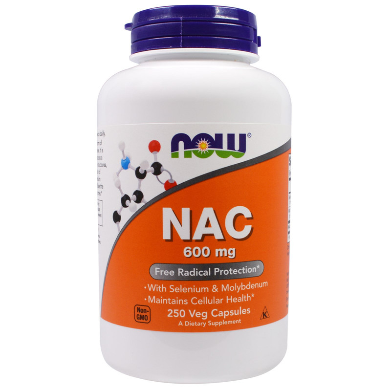 美国Now Foods NAC 左旋乙酰半胱氨酸 600毫克250粒素食胶囊