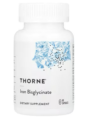 美国THORNE 双甘氨酸亚铁螯合物25mg 60粒胶囊 Iron Bisglycinate