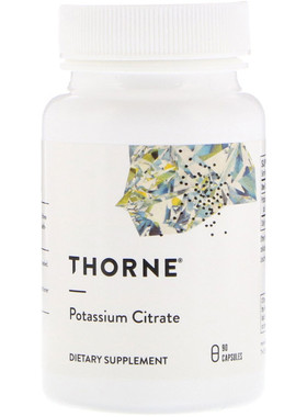 美国索恩Thorne Research Potassium Citrate 柠檬酸钾90粒素食胶