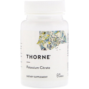 美国索恩Thorne Research Potassium Citrate 柠檬酸钾90粒素食胶