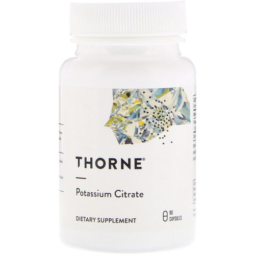 美国索恩Thorne Research Potassium Citrate 柠檬酸钾90粒素食胶