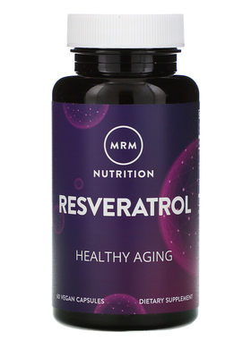 美国MRM 天然反式白藜芦醇胶囊100mg*60粒含葡萄籽红酒提取物