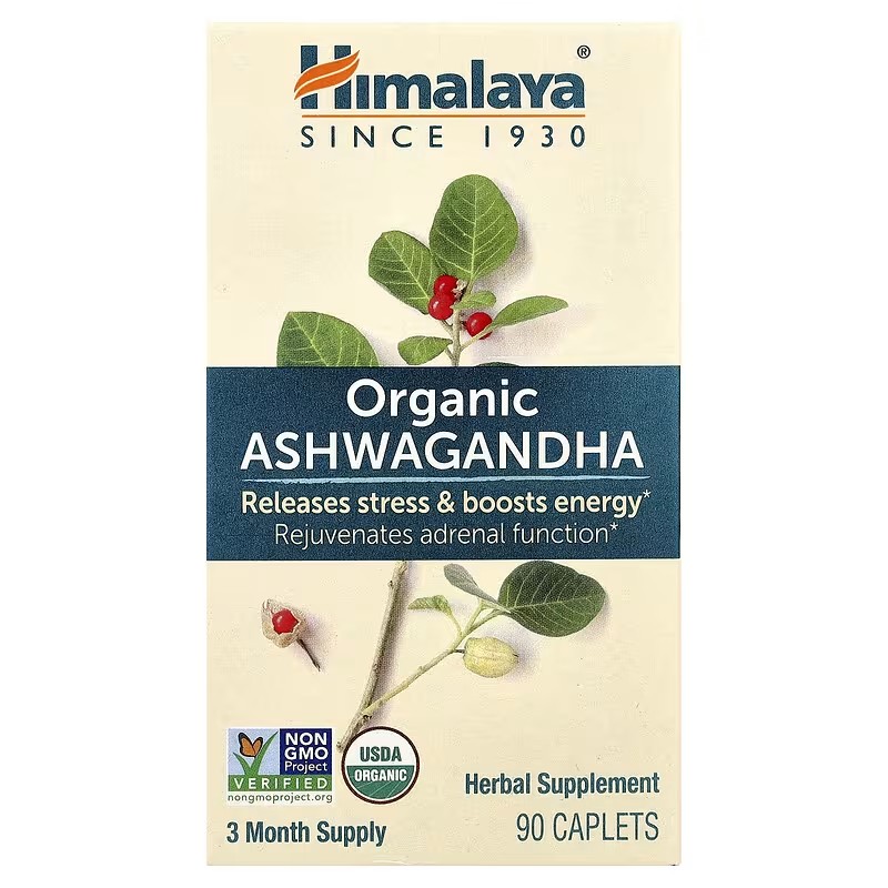 美国 Himalaya Ashwagandha 南非醉茄根提取物印度人参90片素食
