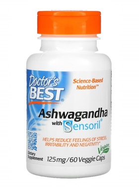 美国Doctor s Best ashwagandha南非醉茄Sensoril 125mg60粒素食
