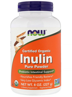 现货美国 Now Foods Inulin 菊粉纯粉227克益生元益生菌膳食纤维