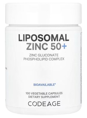 美国Codeage Liposomal zinc 脂质体葡萄糖酸锌50mg*100粒胶囊
