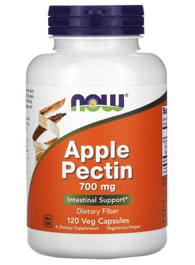 现货美国Now Foods 苹果果胶Apple Pectin 700mg 120片膳食纤维