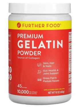 美国进口Further Food 明胶粉原味gelatin powder草饲牛明胶450g