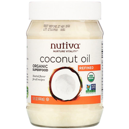 nutiva美国发货444ml精制椰子油