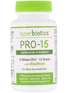 美国Hyperbiotics合百益Pro-15成人肠胃益生菌加强型150亿30/60粒