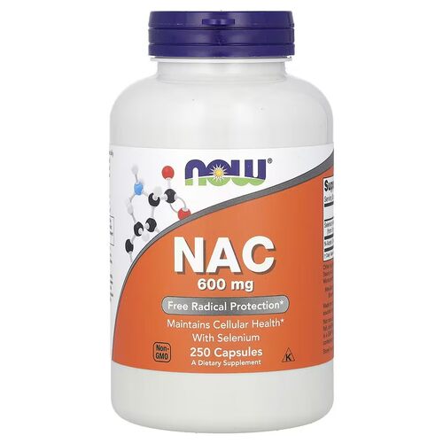 美国Now Foods NAC 左旋乙酰半胱氨酸+硒 600毫克250粒素食胶囊