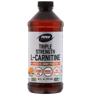 美国 now foods L-Carnitine 液体 三倍效力 左旋肉碱 473ml