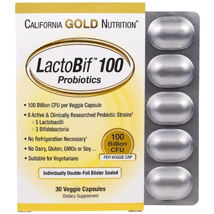 现货美国 California Gold Nutrition LactoBif 益生菌1000亿30粒