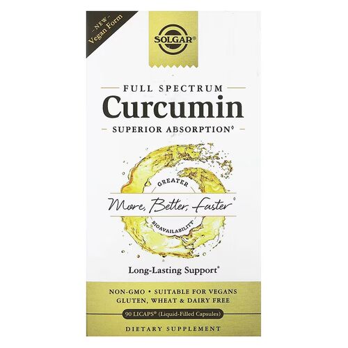 美国Solgar Full Spectrum Curcumin 全谱姜黄素40mg90粒