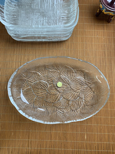 日本回流瓷器玻璃茶盘水果盘日式家用北欧风二手轻微划痕磨痕