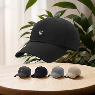 休闲百搭鸭舌帽厂家批 户外运动R标帽子男士 新款 速干棒球帽春秋季