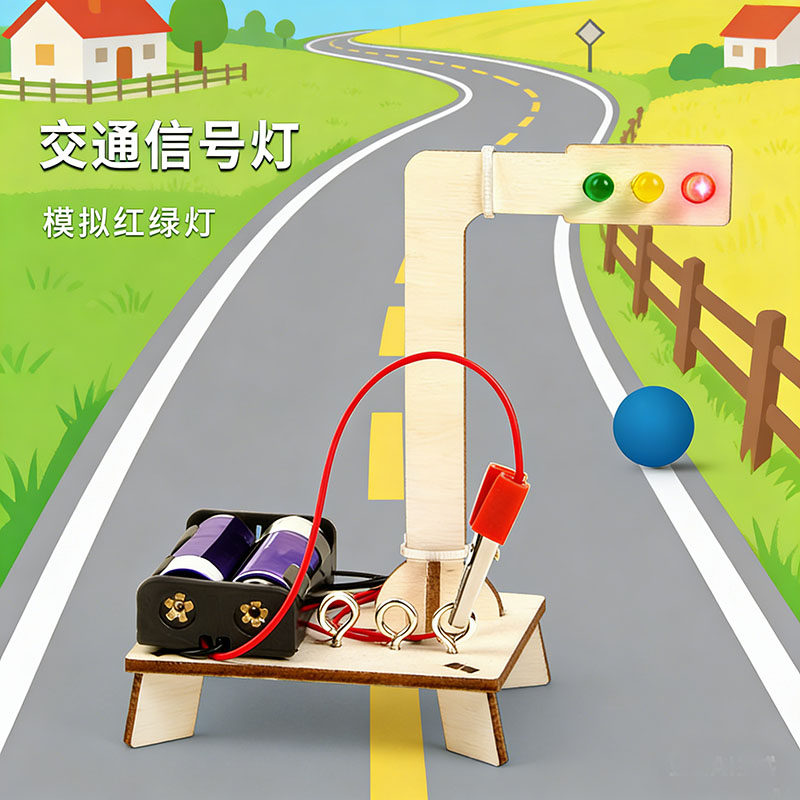 红绿灯交通信号灯科技小制作早教模拟教具模型幼儿园科学实验材料