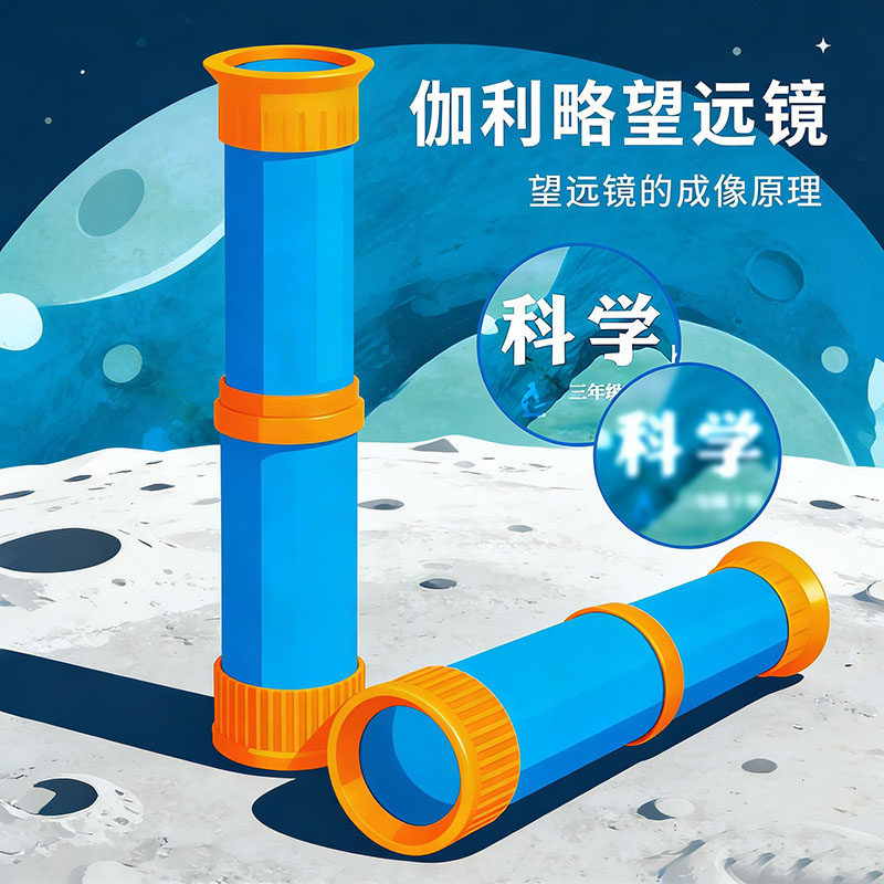 手工diy儿童科技制作材料科学小实验小学生创意发明伽利略望远镜