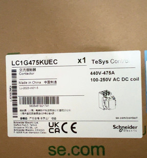 施耐德 正品 LC1G410KUEC 大规格接触器 410A 3P 100-250V AC/DC