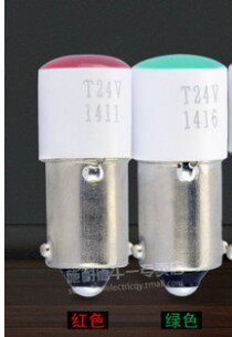 施耐德LED灯珠带灯按钮灯泡DL1LED243 244 红绿DC24V AC220V