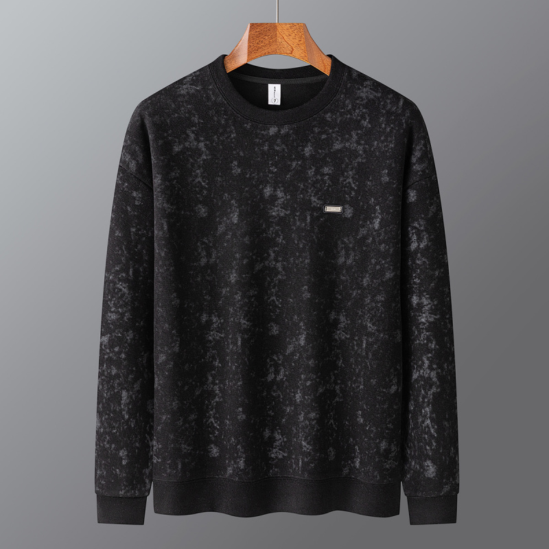 雷蒙轻商务舒适体感德国Biella可机洗羊毛男士圆领修身打底针织衫