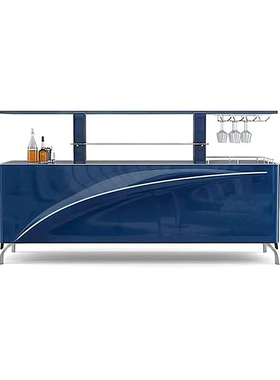 罗奇堡自动升降酒柜家用轻奢意式极简烤漆设计师款靠墙吧台餐边柜