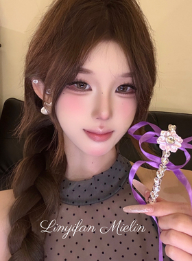【Mielin】紫调怡情 超仙紫色蝴蝶结发夹甜美精致感侧边夹弹簧夹