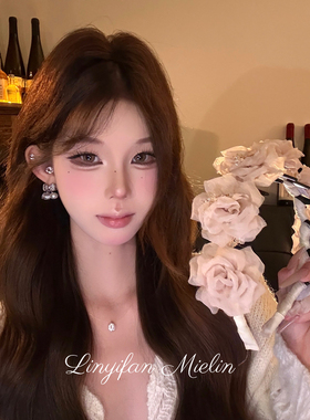 【Mielin】玫瑰泡芙 法式立体花朵发箍女防滑带齿高颅顶头箍发卡